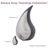 Solace Gray Teardrop Collection - Pieces Sold Separately