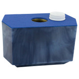 Versa Blue Cultured Marble Urn - Bottom Opening Shown