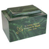 Verde Classic Cultured Marble Urn - Engraving Option