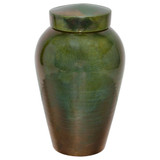 Honey Raku Ceramic Cremation Urn