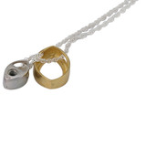 Opening Detail on Modern Teardrop Cremation Necklace