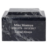 Ebony Classic Cultured Marble Urn with Optional Engraving