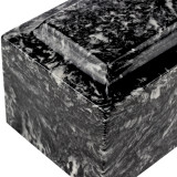 Ebony Classic Cultured Marble Urn - Close Up Corner View