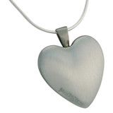 Back View - White Floral Bronze Heart Pendant and Necklace for Ashes