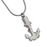 Anchor Cremation Jewelry Pendant - Back View