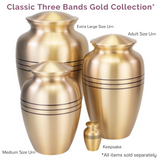 Classic Three Bands Gold Collection - Pieces Sold Separately