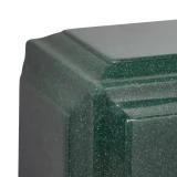 Arch Cultured Marble Urn for Two Dark Green - Close Up