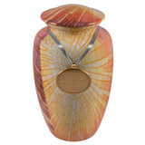 Sunburst Cremation Urn - Shown with Pendant Option