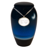 Evening Sky Cremation Urn - Shown with Pendant Option