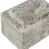 Cashmere Gray Classic Cultured Marble Urn - Close Up View