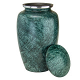 Aqua Harbor Cremation Urn with Lid Off