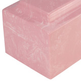 Close Up - Pink Cultured Marble Urn Vault