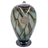 Concerto Hand Blown Glass Cremation Urn - Shown with Pendant Option