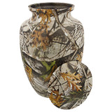Classic Camouflage Urn - Extra Large - Shown with Lid Off