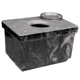 Bottom View - Ebony Cultured Marble Urn for Ashes