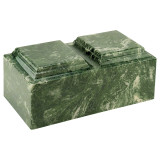 Emerald Cultured Marble Urn for Two