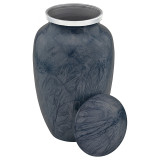 Dark Blue Harbor Cremation Urn - Shown with Lid Off