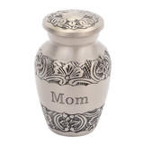 Elegant Pewter Keepsake Urn - Shown with Optional Engraving