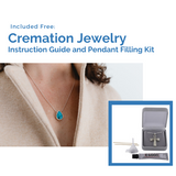 Raised Cross Cremation Jewelry Pendant