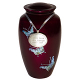 Butterfly Cremation Urn for Ashes - Pendant Option Shown