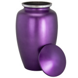 Dark Amethyst Cremation Urn - Shown with Lid Off