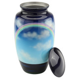 Rainbow Cremation Urn for Ashes - Shown with Lid Off