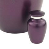 Dark Amethyst Keepsake Urn - Close Up Shown