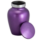 Dark Amethyst Keepsake Urn - Shown with Lid Off