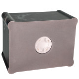 Claremont Cultured Marble Cremation Urn - Black - Bottom Opening Shown