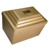 Fortress Urn Vault - Gold - Optional Engraved Name Plate Shown