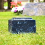 Navy Classic Cultured Marble Urn