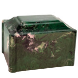 Claremont Cultured Marble Cremation Urn - Dark Green