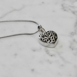 Swirl Heart Cremation Jewelry