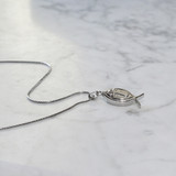 Christian Fish with Cross Cremation Jewelry