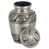 Coronet Pewter Keepsake Urn - Shown with Lid Off