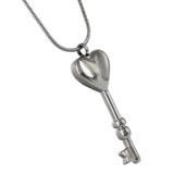 Key To My Heart Cremation Jewelry - Back View