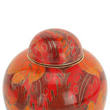 Fall Leaf Cloisonne Extra Small Urn for Ashes - Close Up Detail Shown