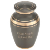 Dignity Gray Keepsake Cremation Urn with Engraving Sample