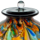 Interlude Hand Blown Glass Cremation Urn - Close Up Detail Shown