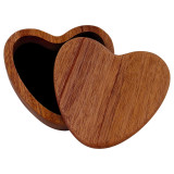 Devoted Heart Mahogany Keepsake Urn Box - Lid Off