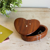 Devoted Heart Mahogany Keepsake Urn Box