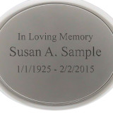 Cremation Urn Pendant in Pewter with Optional Engraving