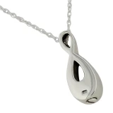 Back of Infinity Pendant and Necklace for Ashes