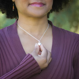 Small Heart Pendant and Necklace size