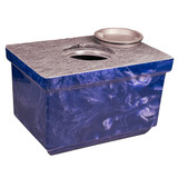 Cobalt Olympus Cultured Marble Urn - Opening in the Base