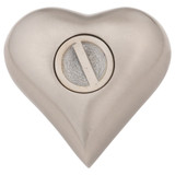 Brushed Pewter Heart Keepsake Urn - Back Opening Shown