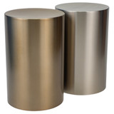 Stainless Steel Silver Cylinder Urn - Shown with Stainless Steel Gold Cylinder Urn (Sold Separately)