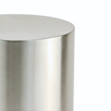 Stainless Steel Silver Cylinder Urn - Close Up View