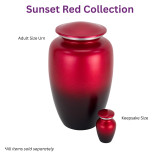Sunset Red Collection - Pieces Sold Separately