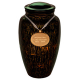 Starfall Black Cremation Urn with Optional Urn Pendant